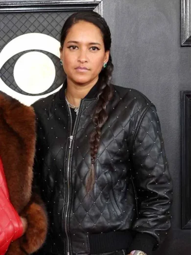 Grammys 2023 Helen Lasichanh Leather Jacket