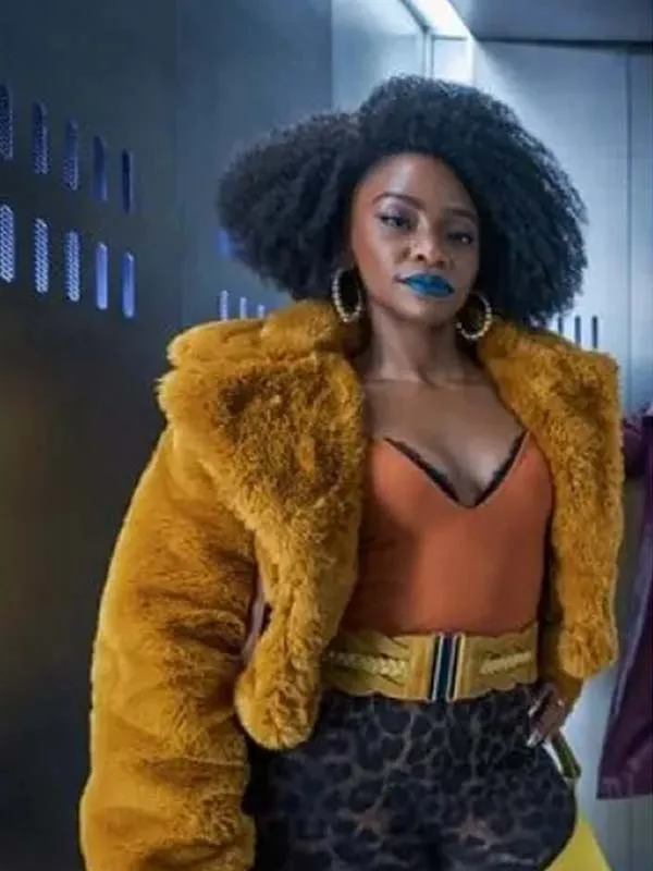 They Cloned Tyrone Teyonah Parris Shearling Jacket