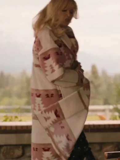 Yellowstone Beth Dutton Pink Printed Coat