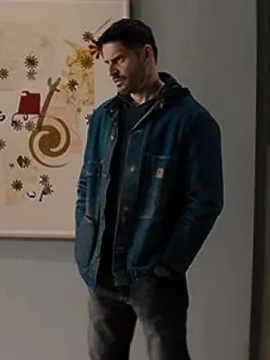 The Kill Room Joe Manganiello Blue Denim Jacket