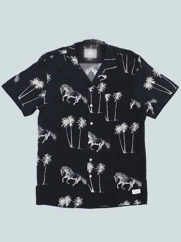 Outer Banks Horse And Palm Print Shirt