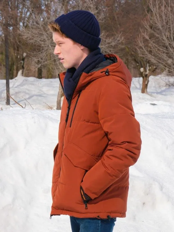 Snow Day Hal Brandston Orange Puffer Jacket