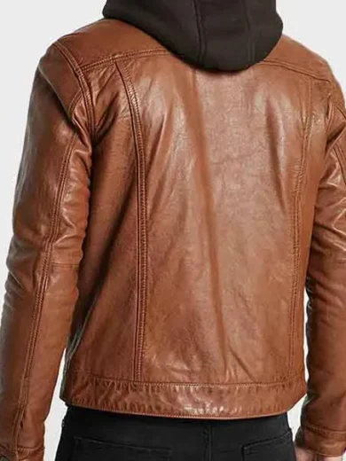 Fahion Brown Leather Coat