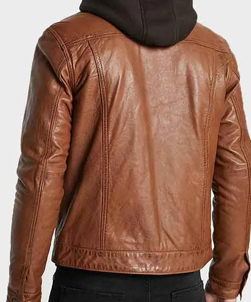 Fahion Brown Leather Coat