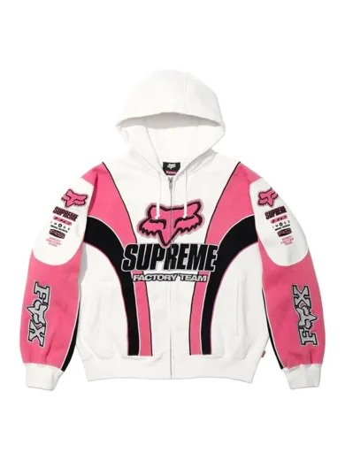Supreme Fox Racing Zip Up Hooded Sweatshirt with Pant