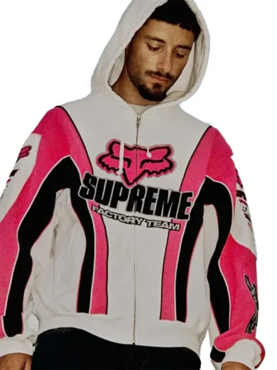 Supreme Fox Racing Zip Up Hooded Sweatshirt with Pant