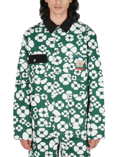 Marni X Carhartt Green Floral Print Jacket