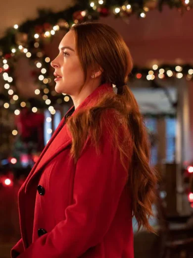 Falling for Christmas Sierra Belmont Red Coat