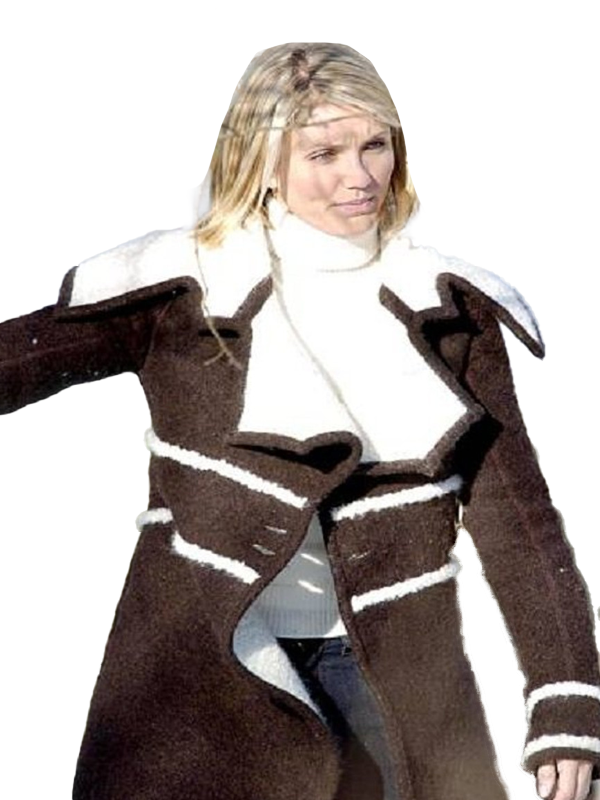 Cameron Diaz Street Style Wool Trench Coat