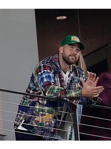 Travis Kelce Checked Stitchwork Jacket
