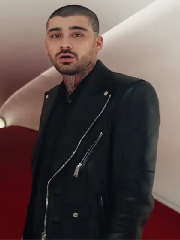 Zayn Malik Eyes Closed Leather Jacket - Image 3