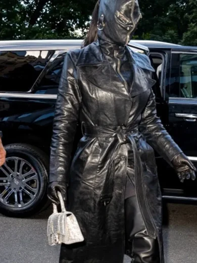 Met Gala 2021 Kim Kardashian Leather Coat
