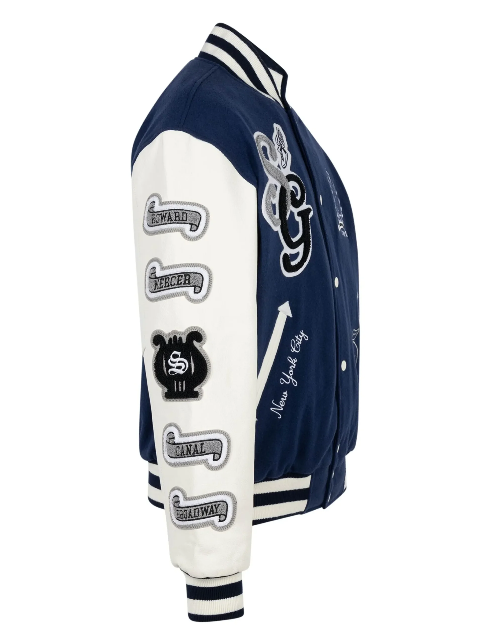 "NYC" wool varsity jacket