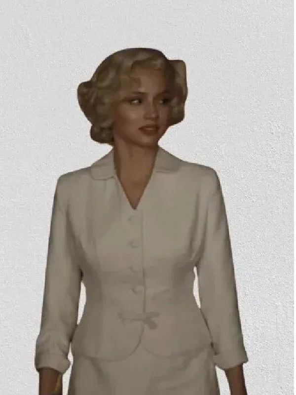 Blonde 2022 Norma Jeane White Blazer