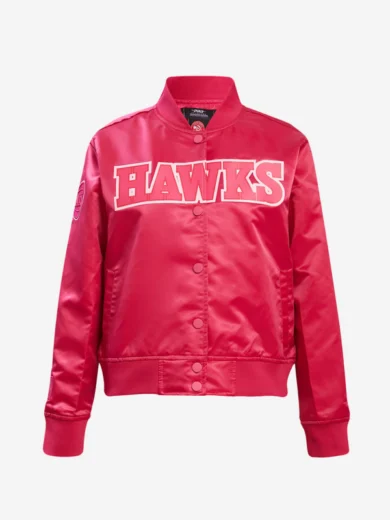 Atlanta Hawks Triple Pink Varsity Jacket