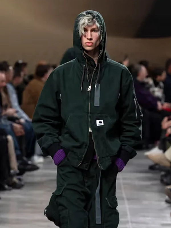 FW25 Sacai Carhartt Green Jacket