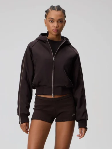 Kith Women Simra Satin Zip Sleeve Bomber