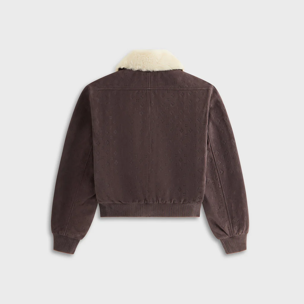 Kith Women Dalton Debossed Suede Bomber