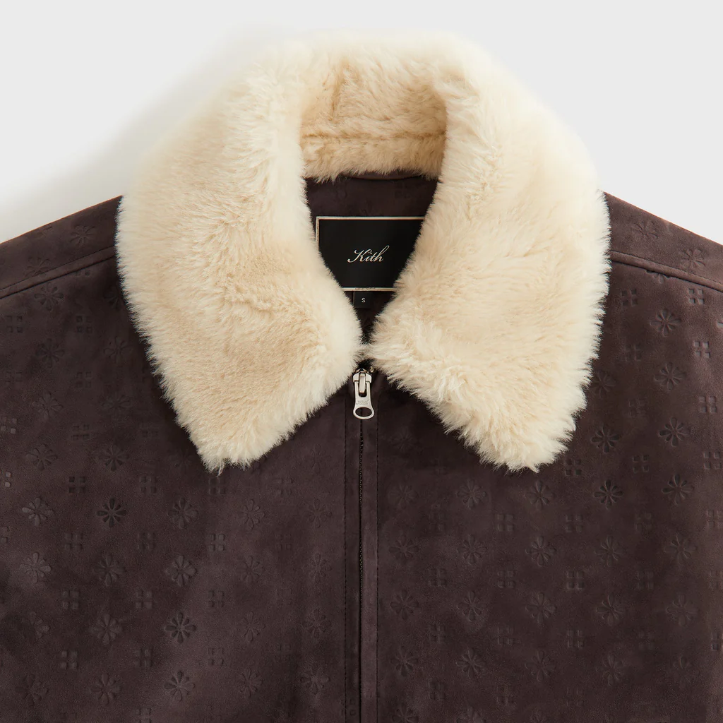 Kith Women Dalton Debossed Suede Bomber