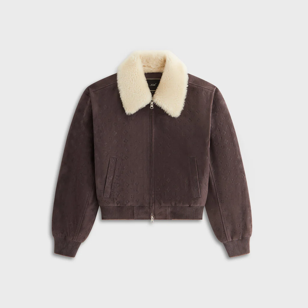 Kith Women Dalton Debossed Suede Bomber