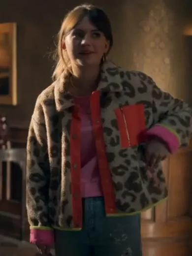 Locke &amp Key S02 Emilia Jones Leopard Print Jacket