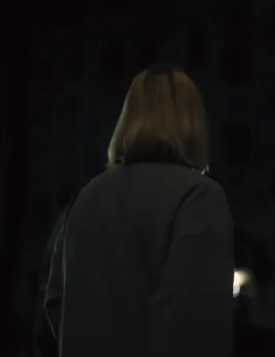 Watcher 2022 Maika Monroe Grey Wool Coat