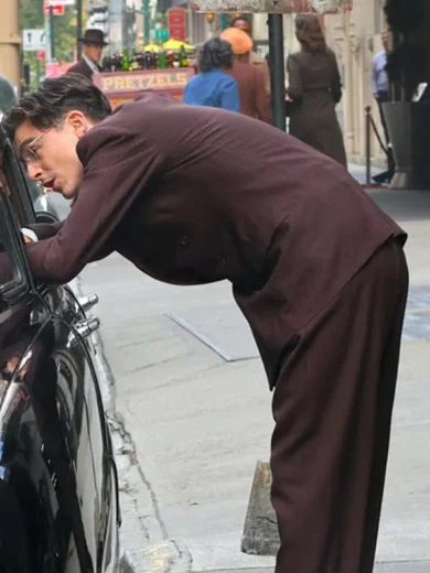 Timothée Chalamet Marty Supreme 2025 Brown Suit