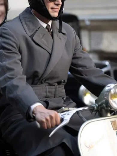 Mrs. Harris Goes to Paris 2022 Fauvel Bravo Grey Coat