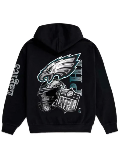 Philadelphia Eagles Aleali May x No Caller ID Black Stacked Hoodie