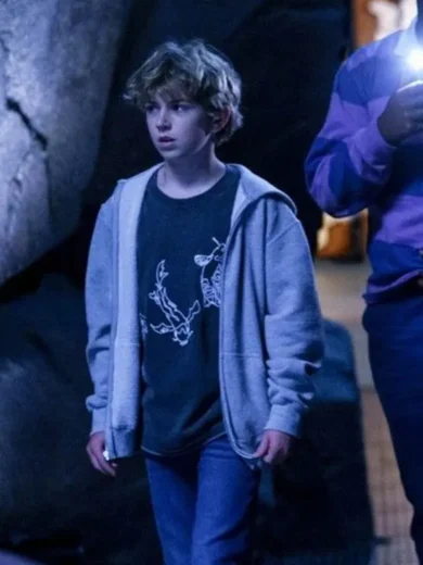 Secret Headquarters Walker Scobell Grey Hoodie