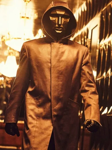 Squid Game Frontman Leather Coat