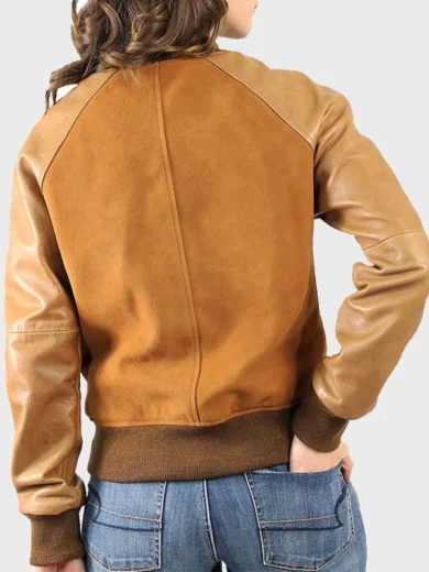 Women’s Suede Leather Varsity Jacket