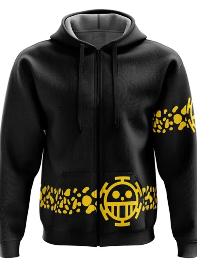 Trafalgar Law Punk Hazard One Piece Zip Hoodie Jacket Anime Ape