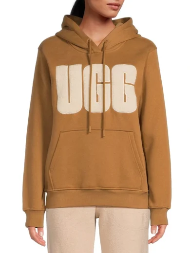 UGG Rey Fuzzy Logo Hoodie