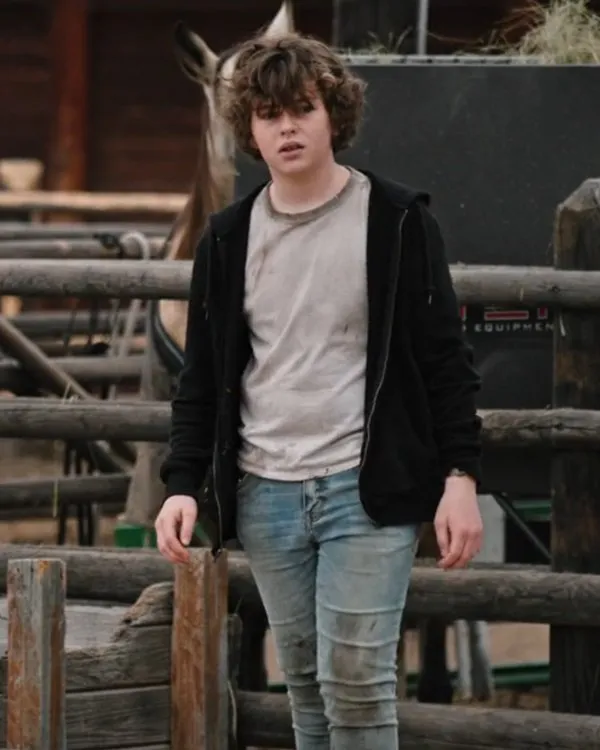 Yellowstone S04 Tate Dutton Black Hooded Jacket