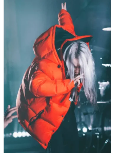 Billie Eilish Red Puffer Jacket
