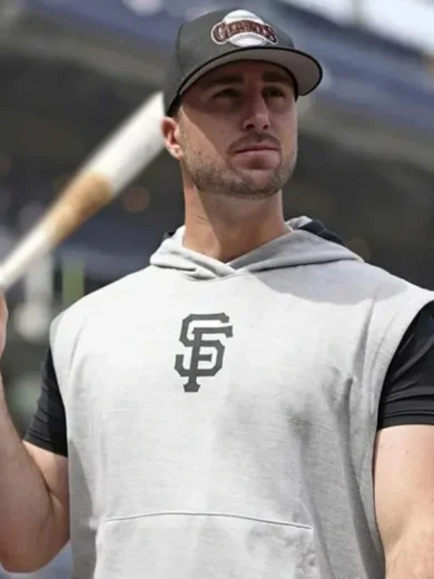 SF Giants Gray Sleeveless Hoodie