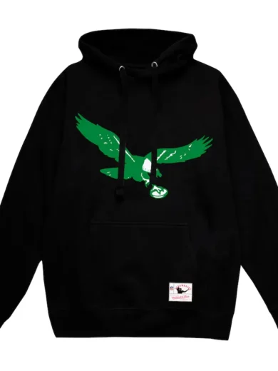 Mitchell & Ness Black Philadelphia Eagles Vintage Black Hoodie