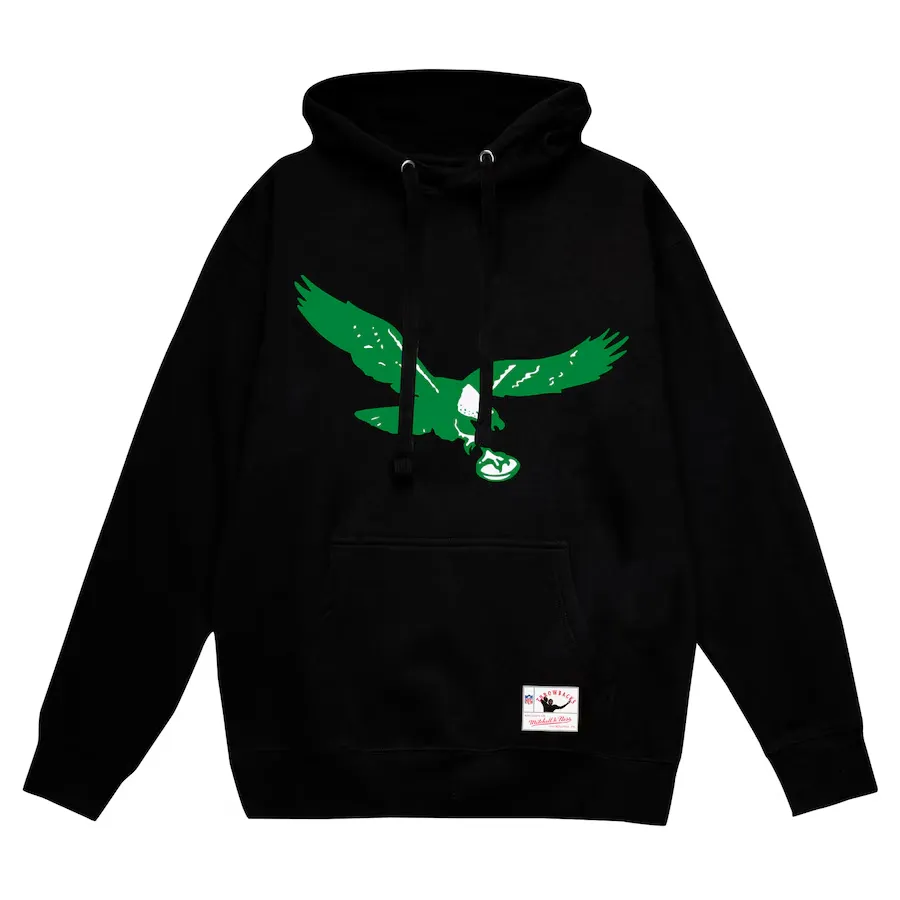 Mitchell & Ness Black Philadelphia Eagles Vintage Black Hoodie