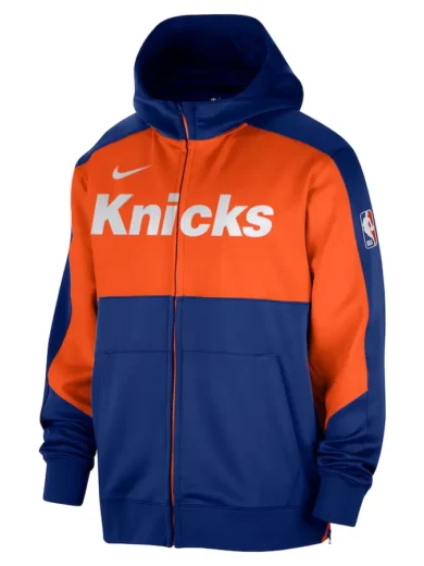 New York Knicks On-Court Showtime Performance Full-Zip Hoodie