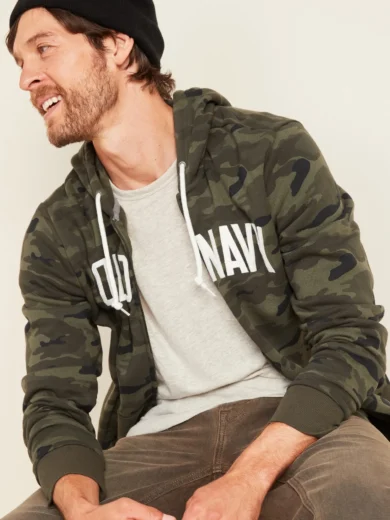 Old Navy Camo Zip-Up Hoodie