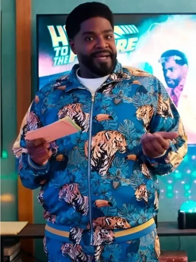 Loot S3 Ron Funches Tiger Pattern Tracksuit