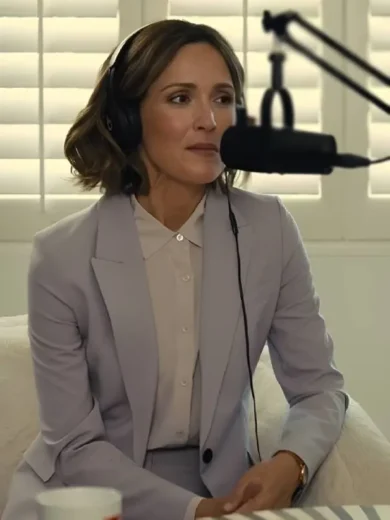 Platonic S2 Rose Byrne Light Purple Suit