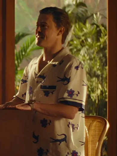 SNL S50 Blue Crocodile & Floral Print Shirt