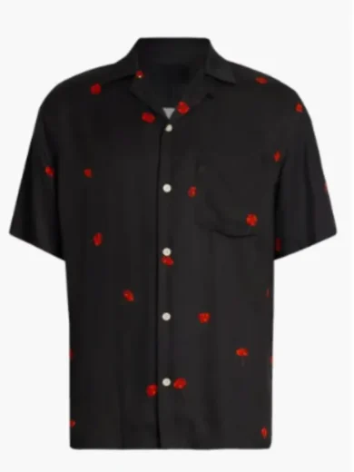 Hot Ones S27 Aaron Paul Poppy Embroidered Shirt