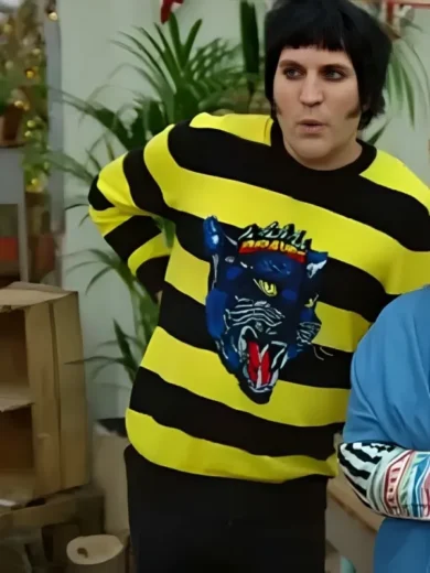 Noel Fielding Striped Panther Sweater