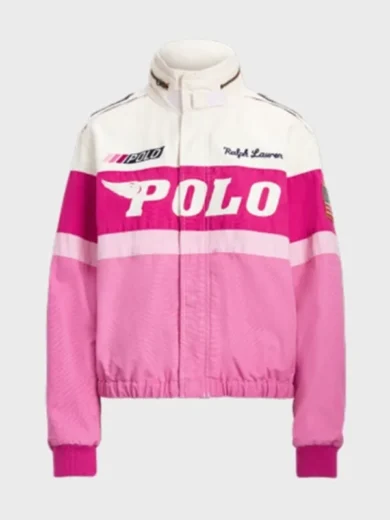 Pink Polo Racer Jacket