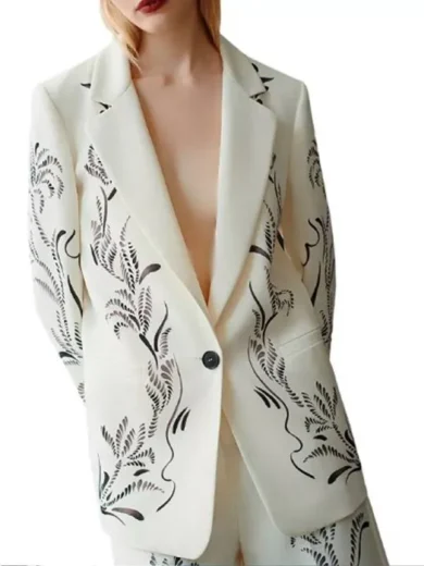 Beyond the Gates 2025 Tamara Tunie Printed Blazer