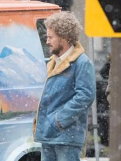 Paint 2023 Owen Wilson Blue Shearling Jacket