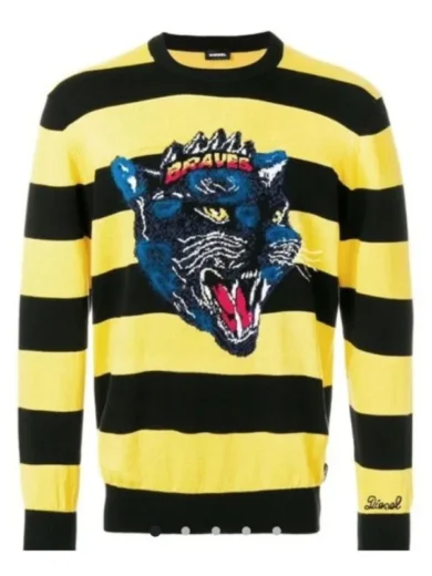 Noel Fielding Striped Panther Sweater